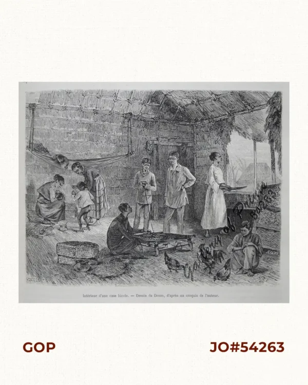 Intérieur d'une case bicole [Interior of a Bicolano House]