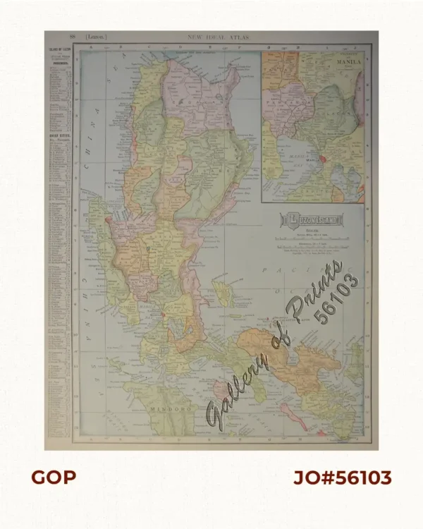 Luzon Island. inset : Vicinity of Manila