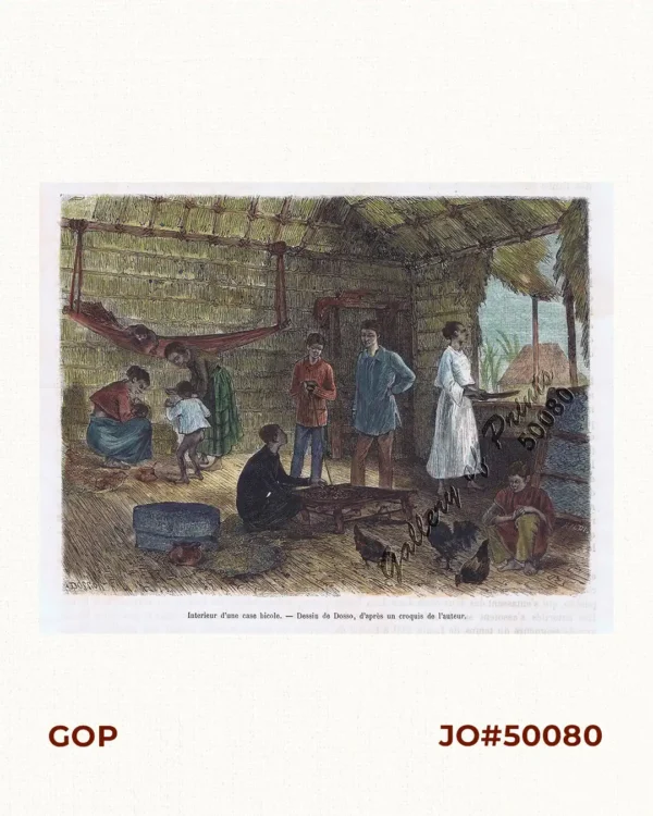 Intérieur d'une case bicole [Interior of a Bicolano House]