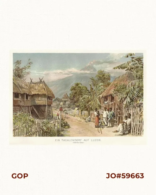 Ein Tagalendorf auf Luzon. (Nach der Natur) [Tagal Village in Luzon]