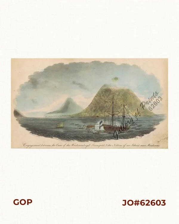 Engagement between the Crew of the Waaksamheyd Transport, & the Natives of an Island near Mindanao. [Oct. 24 1798]