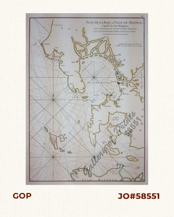 Plan de la Baye et Ville de Manille Capitale des Isles Philippines