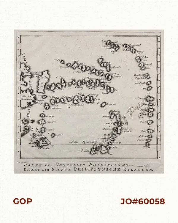 Carte des Nouvelles Philippines - Kaart der Nieuwe Philippynsche Eylanden. [Map of the New Philippines]