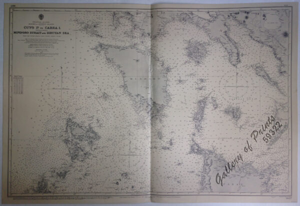 Philippine Islands. Mindoro and Adjacent Islands. Cuyo Is. To Cabra I. Including Mindoro Strait and Sibuyan Sea. From the United States Cost Survey Charts to 1922.