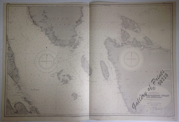 China Sea - Philippine Islands. San Bernardino Strait and Approaches. From the United States Coast Survey  Charts to 1923. with additions and corrections to 1934.