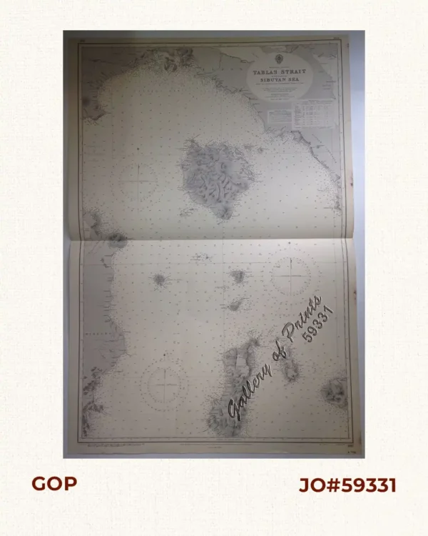 Philippine Islands. Tablas Strait with Part of Sibuyan Sea. From the United States Government Charts of 1935.