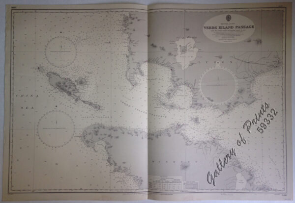 Philippine Islands. Verde Island Passage. From the United States Government Charts to 1933. With Additions and Corrections from Philippine Gov't. Charts to 1965 Soundings in upright hairline are from the Smaller Scale Charts.