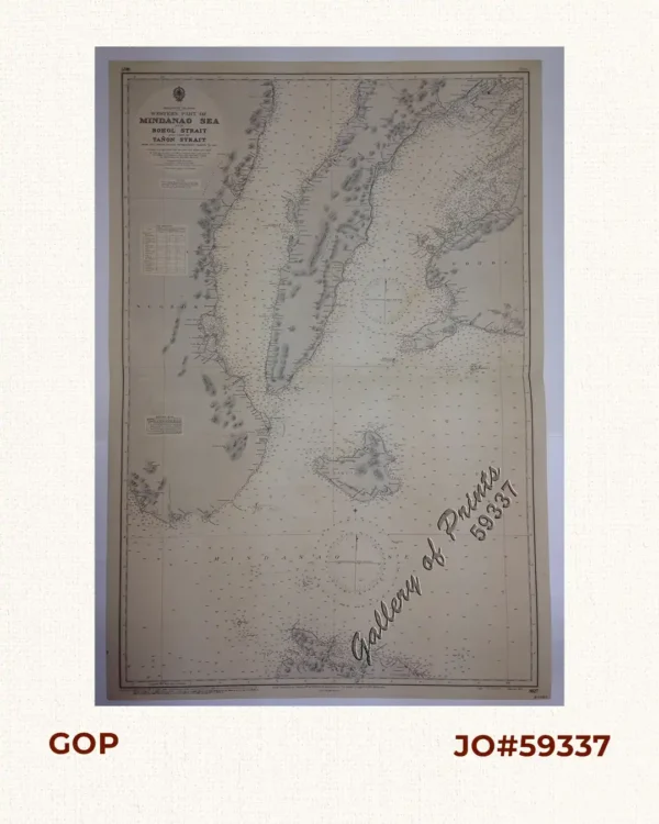 Philippine Islands. Western Part of Mindanao Sea with Bohol Strait and Part of Tañon Strait. From the United States Government Charts to 1937.