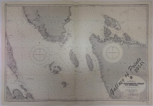 China Sea. Philippine Islands. San Bernardino Strait and Approaches. From the United States Coast Survey Charts to 1923. With Additions and corrections to 1934
