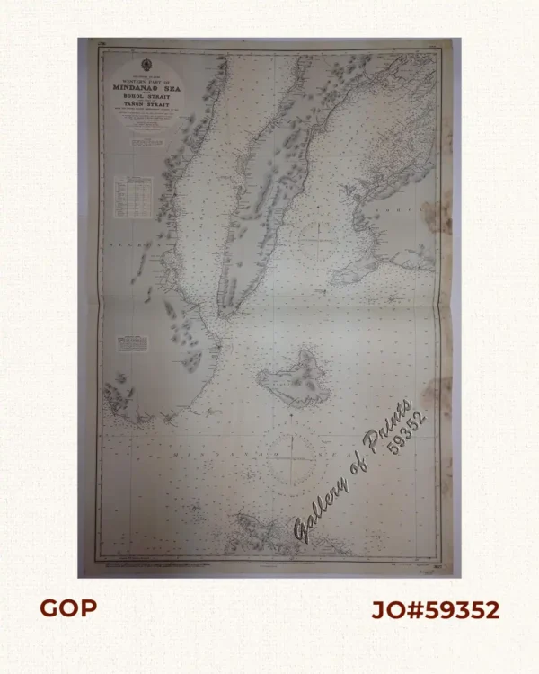 Philippine Islands. Western Part of Mindanao Sea with Bohol Strait and Part of Tañon Strait. From the United States Government Charts to 1937.