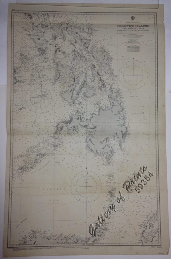 Eastern Archipelago. Philippine Islands and Adjacent Seas. From Molucca Sea to Manila Bay. From the United States & Netherlands Governments Charts to 1929. With corrections to 1946.