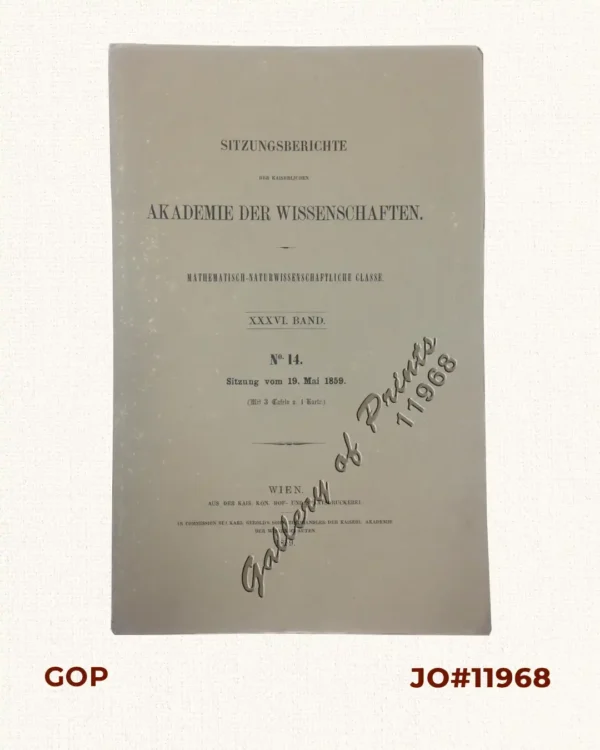 Sitzungsberichte der Kaiserlichen Akademie der, Wissenschaften . XXXVI. Band (36th vol] No.14, Sitzung vom 19. Mai 1859. Schreiben an Alexander von Humboldt Haidinger, M.W. : Zwei Mittheilungen: 1) von Herrn k.k. Commodore B. von Wüllerstorf Zur Verteilung der Winde auf der Oberfläche der Erde. 2) von Herrn Lieutenant M.F. Maury, U.S.N. in Washington Herrn k.k. Commodore B. von Wüllerstorf