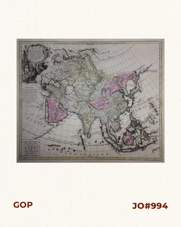 Asia Concinnata Secundum Observationes Academae Regalis Scientiarum et nonnullas alias, ..Per G. de L'Isle Geograph … Auguste Vindeloricum apud T.C. Lotter Geogr.