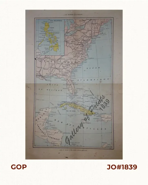 Carte du Theatre de la Guerre Hispano - Americaine [Map of the Spanish-American War Theatre] (inset Philippines)