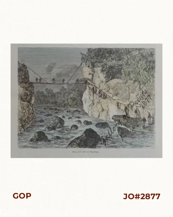 Brug over de rio Tagulaya [Bamboo Bridge over Tagulaya River]