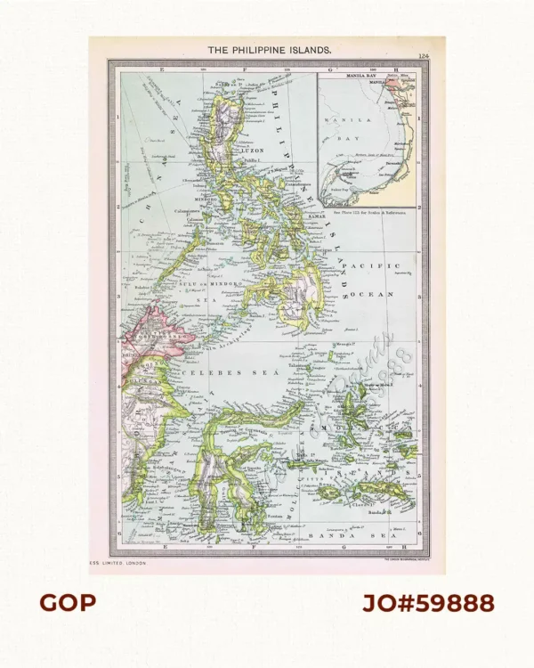 The Philippine Islands. with inset - Manila Bay