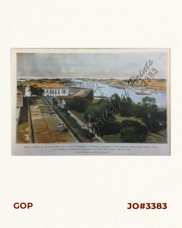 Manila, Capital of the Philippines, and of Spain's Possessions in the East Bombarded by the American Fleet under Admiral Dewey: View towards the Mouth of the River Pasig, from the Walls of the Old City.