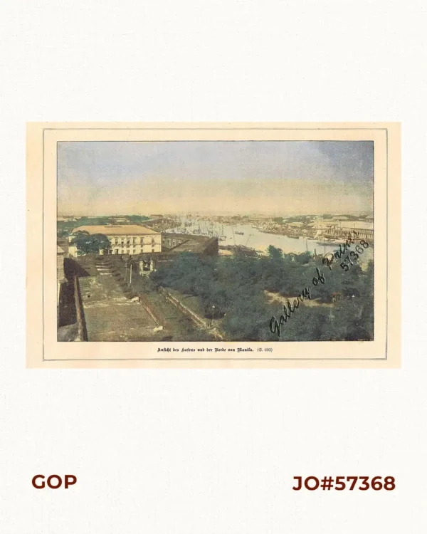 Ansicht des Hafens und der Reede von Manila. [View of the Harbour and Pier of Manila]