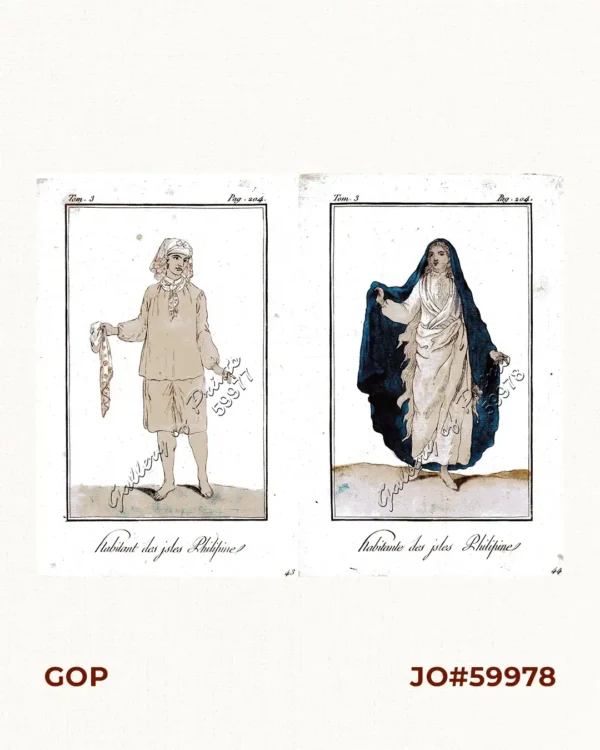 1) Habitant des Isles Philipine. 2) Femme des Isles Philipine [sic]