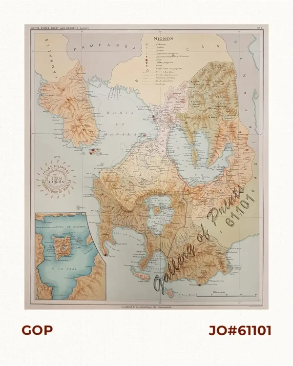 Luzon  pl. 9 inset: Laguna de Taal [Bataan, Morong, Manila, Cavite, Laguna, Batangas]