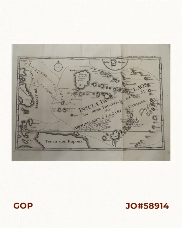 Insulae Palaos Seu Novae Philippinae 87 alias Archipelagus S. Lazari vel Carolinae
