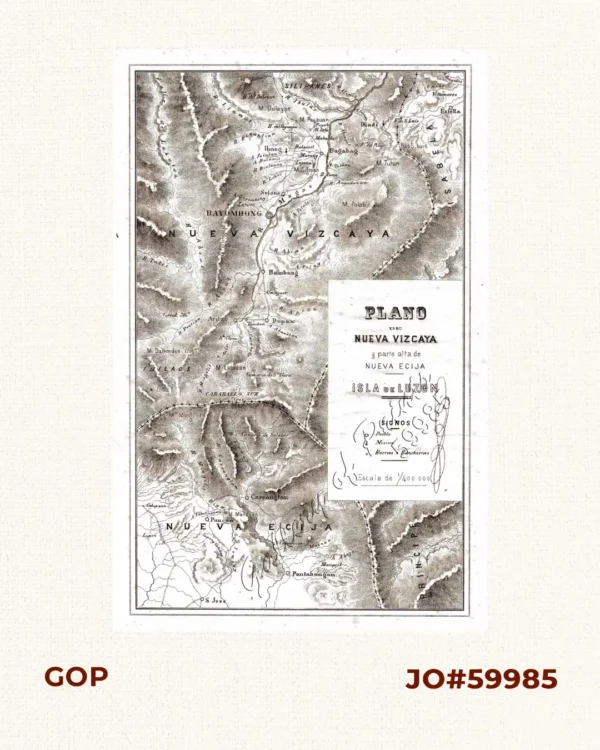 Plano de Nueva Vizcaya y parte alta de Nueva Ecija