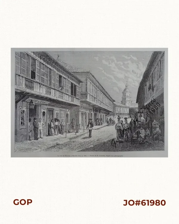 La rue de l'Escolta a Manille (voy.p.183) [Escolta St. in Manila]