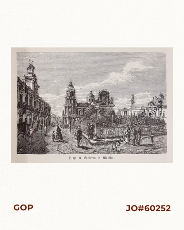 Plaza de Gobierno in Manila [with Manila Cathedral]