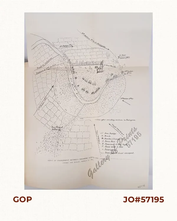 Scene of Engagement between Macabebe Scouts and Ladrones under San Miguel, March 27, 1903.