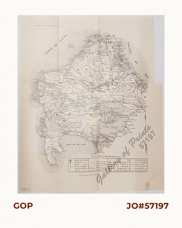 Spanish Operations in 1896-97. [showing Manila, Cavite and Batangas]