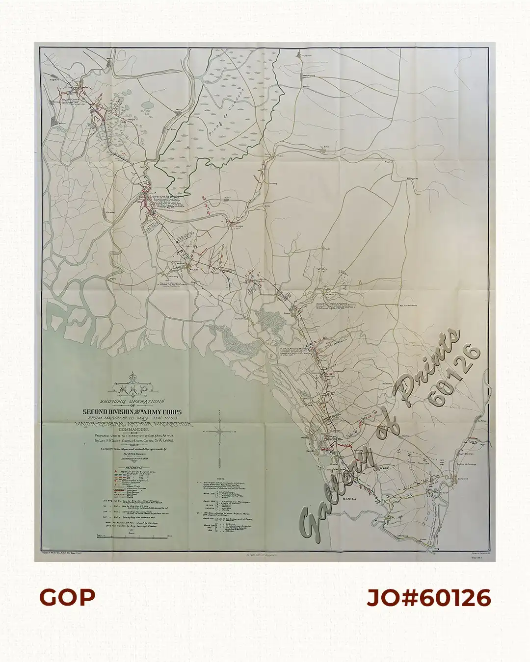 Map Showing Operations of Second Division, 8th Army Corps from March 1st to May 31st 1899