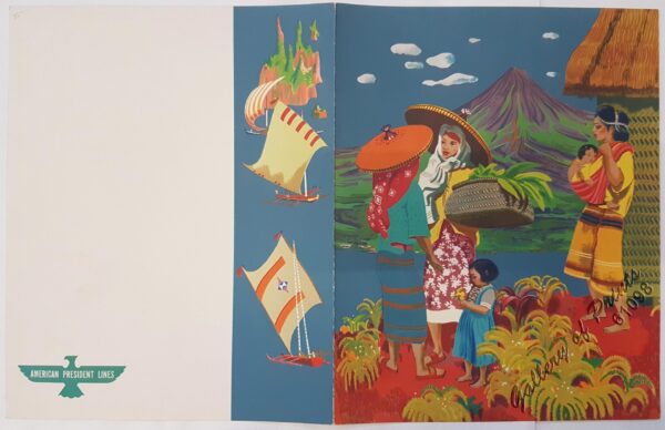 American President Lines. 1949 Dinner Menu.