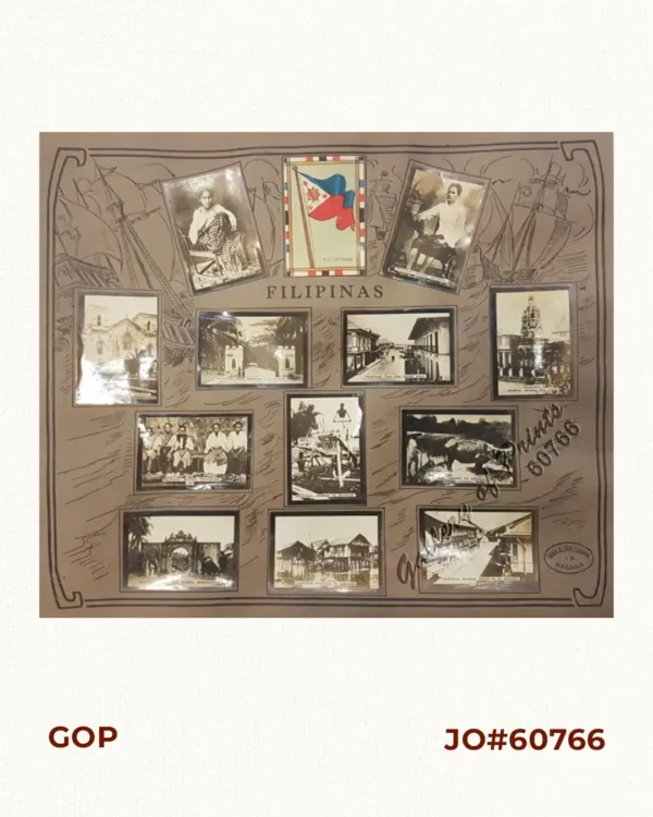 Filipinas. 1) Filipinas. - Mujer Indigena. 2) Filipinas. - Hombre Indigena. 3) Filipinas. - Manila, Iglesia Sto. Domingo. 4) Filipinas. - Jolo, Entrada a la Ciudad. 5) Filipinas. - Ylo-Ylo, Calle Real. 6) Filipinas. - Manila, Iglesia Sta. Cruz. 7) Filipinas. - Manila, Vendedora. 8) Filipinas. - Aserrio de Maderas. 9) Filipinas. - Arando un Arrozal. 10) Filipinas. - Pagsanyan, Puerta Monumental. 12) Filipinas. - Manila, Calle de la Escolta.