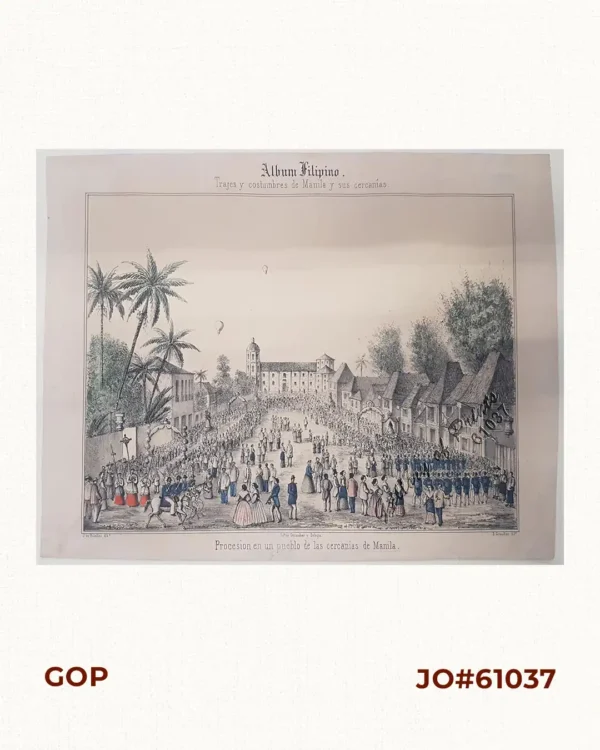Procesion en un pueblo de las cercanias de Manila [Procession in a Village near Manila]