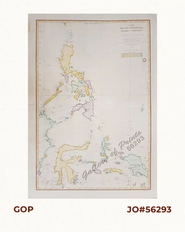 Carte des Îles Philippines, Célebès et Moluques….Duperré