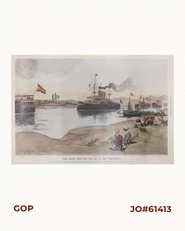 The Fleet that did not go to the Philippines Admiral Camara's Squadron in the Suez Canal - This is the last fleet remaining to protect the Coast of Spain.