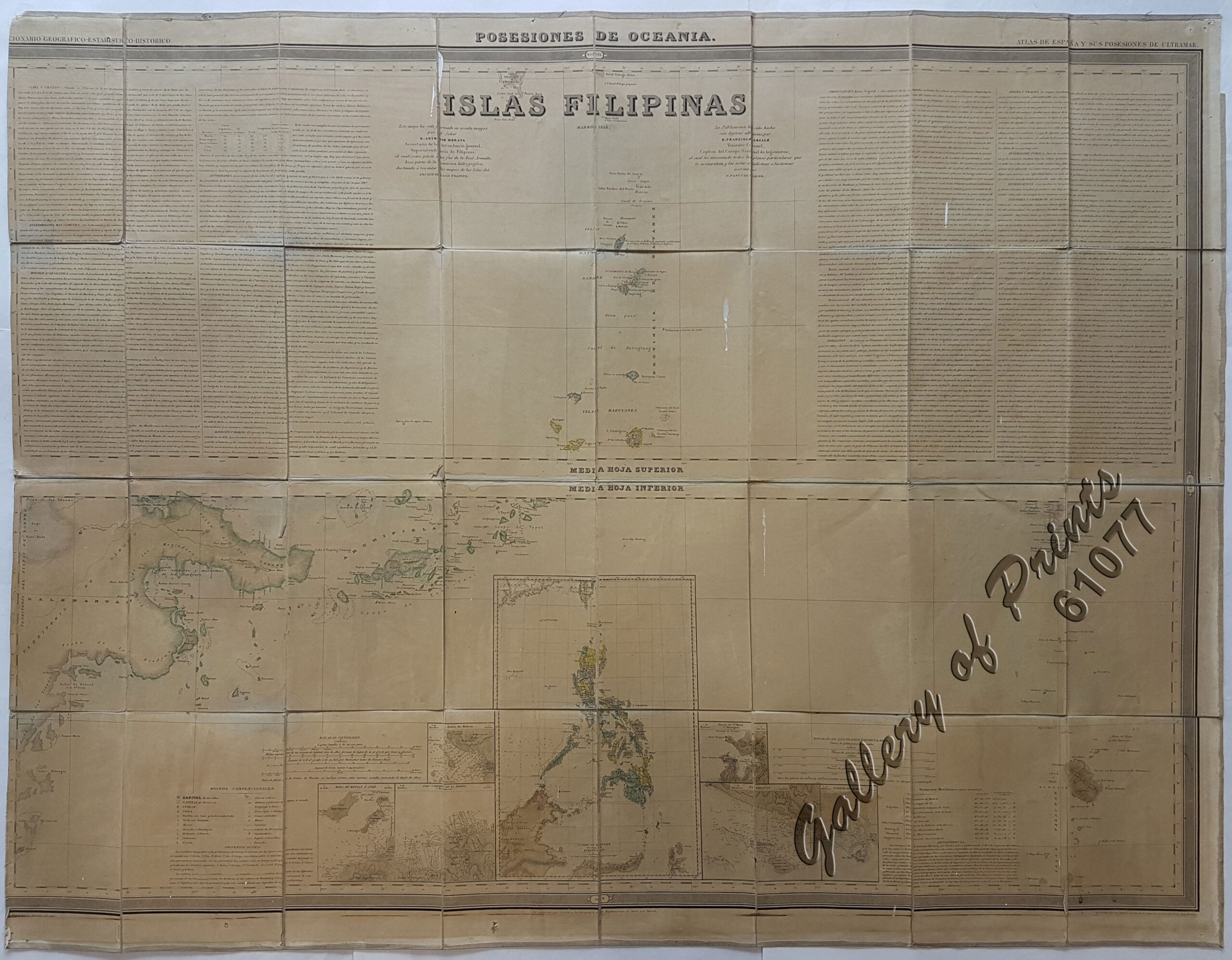 1) Islas Filipinas: Primera Hoja Central; 2) Islas Filipinas: Segunda Hoja Central; 3) Posesiones de Ultramar (Oceania) - Islas Filipinas - Image 3
