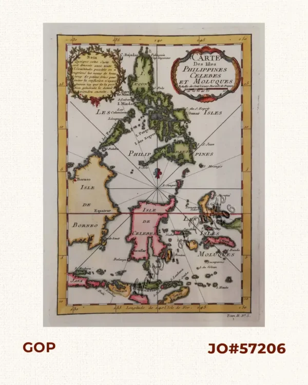 Carte des Isles Philippines, Celebes et Moluques