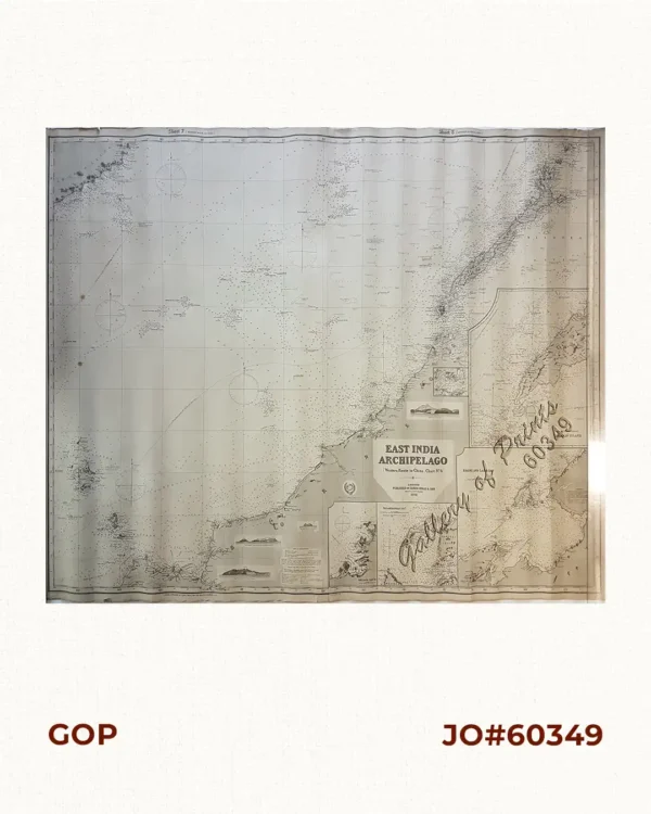 East India Archipelago  [Western route to China. Chart No. 4] insets: 1) South-West Extremity of Palawan Island. 2) Ambong Bay & C. 3) Balambangan Island. 4) Bruni and Labouan. 5) Coastal Profile of Mt. Kini Balu. 6) Coastal profile of Sampadian I. 7) Coastal profile of Cape Sipang. 8) Coastal profile of Cape Datou. 9) Kudat Harbour.