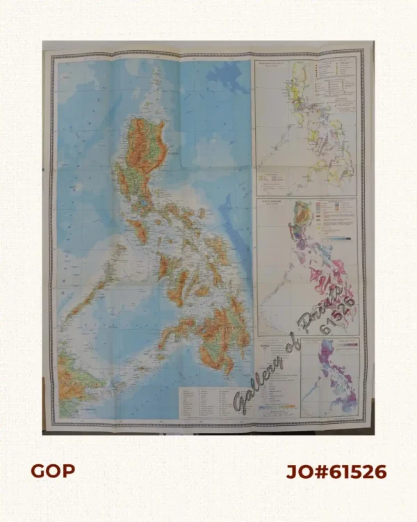 PHILIPPINES [SOVIET RUSSIAN MAP] 1:3 000 000. Second Edition. Main Department of Geodesy and Cartography under the USSR Council of Ministers. Moscow, 1967. insets: 1) Economic Map. Scale: 1-6 000 000; 2) Map of Peoples. Scale: 1-6 000 000; 3) Annual Rainfall. Scale: 1-10 000 000