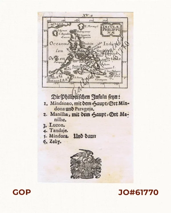Insulae Philippinae Die Philippischen Insuln seyn: