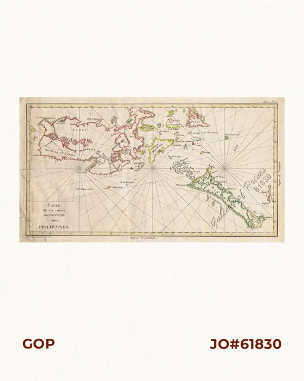 Carte de la Partie Occidentale des Philippines.