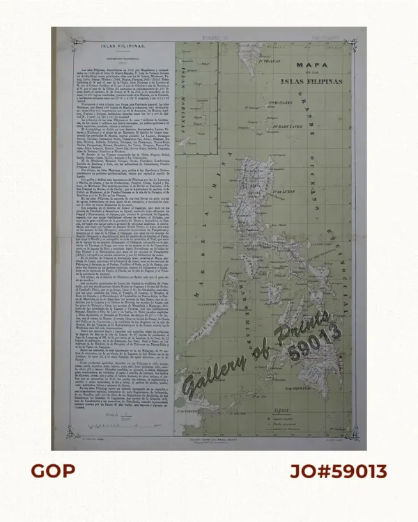 Mapa de las Islas Filipinas (inset: Islas Marianas)