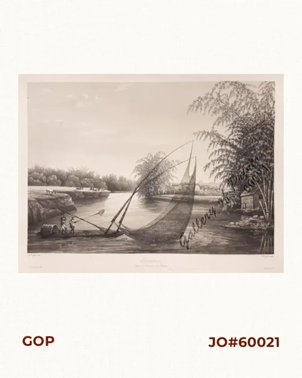 Pêcheurs dans riviere de Passit. [Fishermen on The Pasig River]