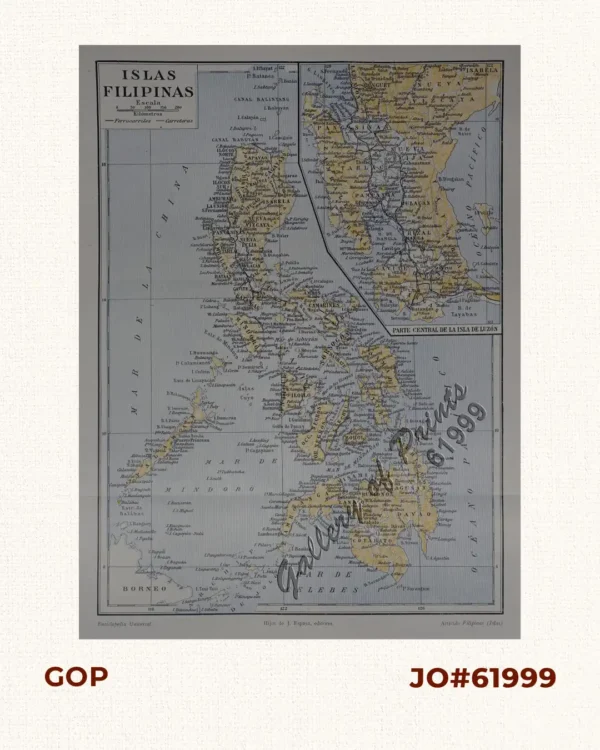 Islas Filipinas inset: Parte Central de la Isla de Luzón