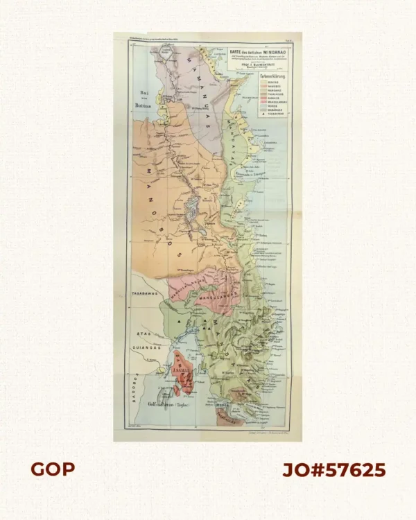 Karte des östlichen Mindanao [Map of Eastern Mindanao]