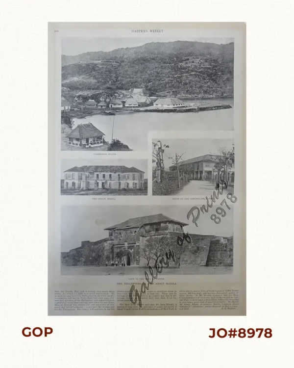 The Philippines - In and about Manila 1. Corregidor Island 2. The Prison, Manila 3. House of the Comandante, Cavité 4. Gate in the Wall at Cavité