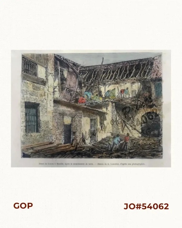 Bazar de Luçon à Manille, après le tremblement de terre. [Luzon Bazaar in Manila, after the Earthquake.]