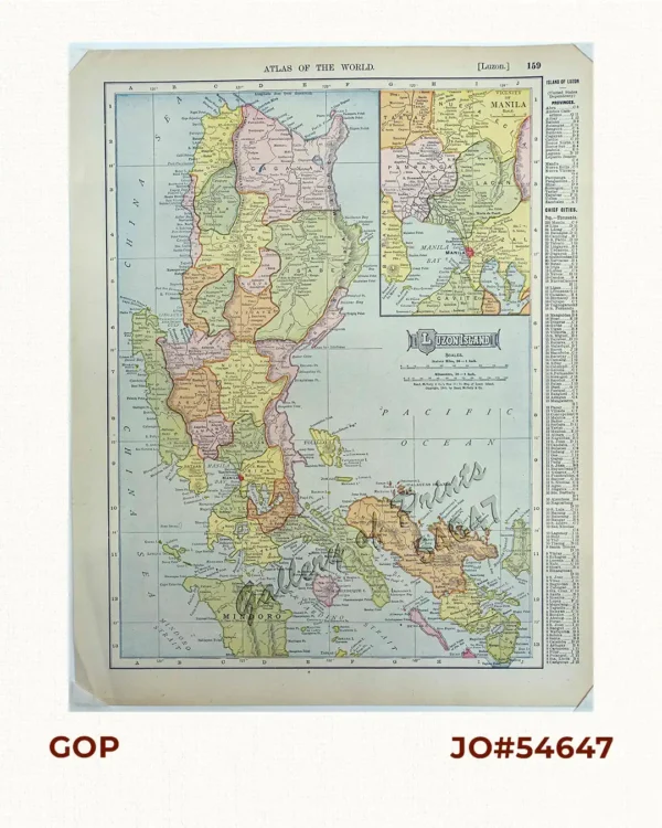 Luzon Island inset: Vicinity of Manila