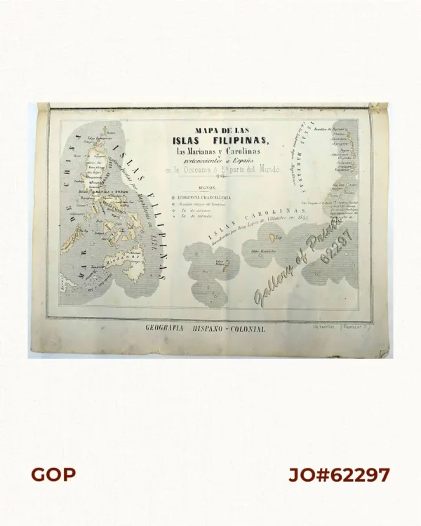 Mapa de las Islas Filipinas, las Marianas y Carolinas…..